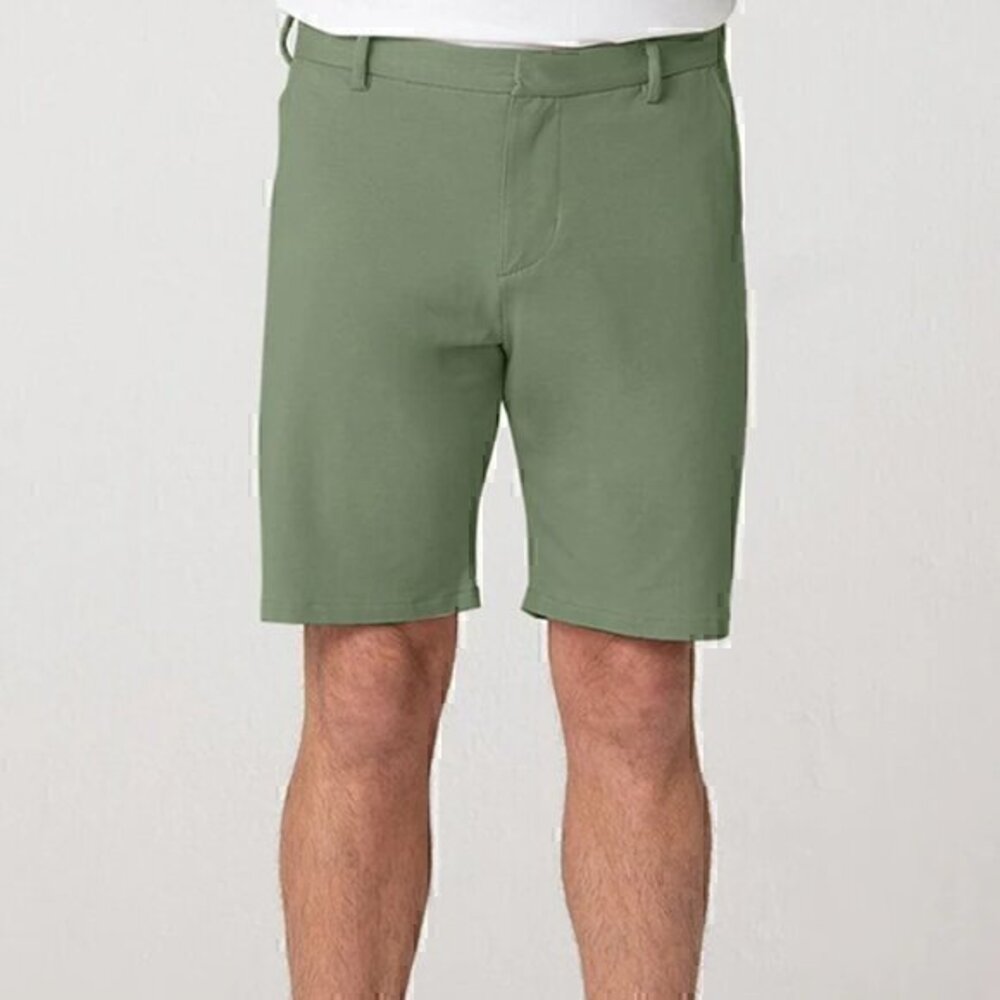 Swet Tailor Mens Deeper Sage Green 8" Inseam Everyday Chino Shorts